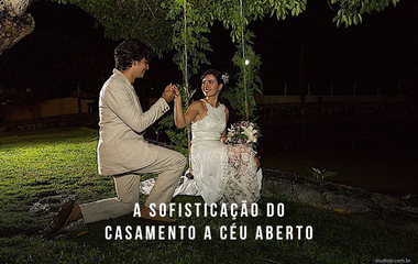 A sofisticação do casamento a céu aberto