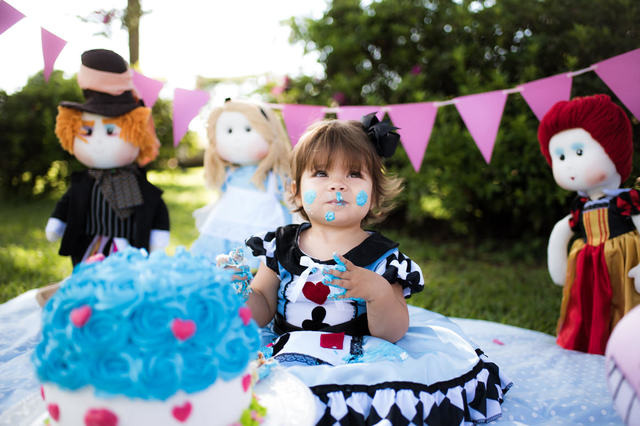 Infantil de Cake Smash da Alice
