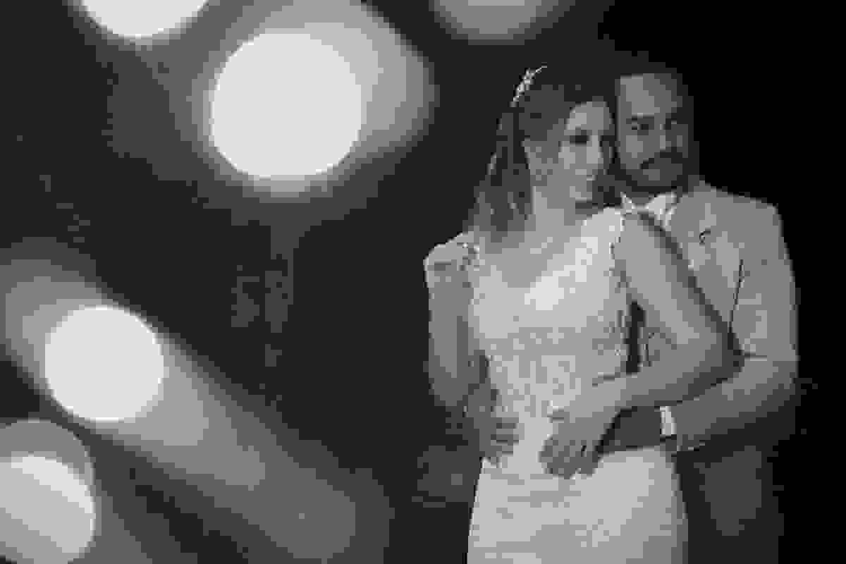 foto dupla exposição de ensaio pos casamento dos noivos
