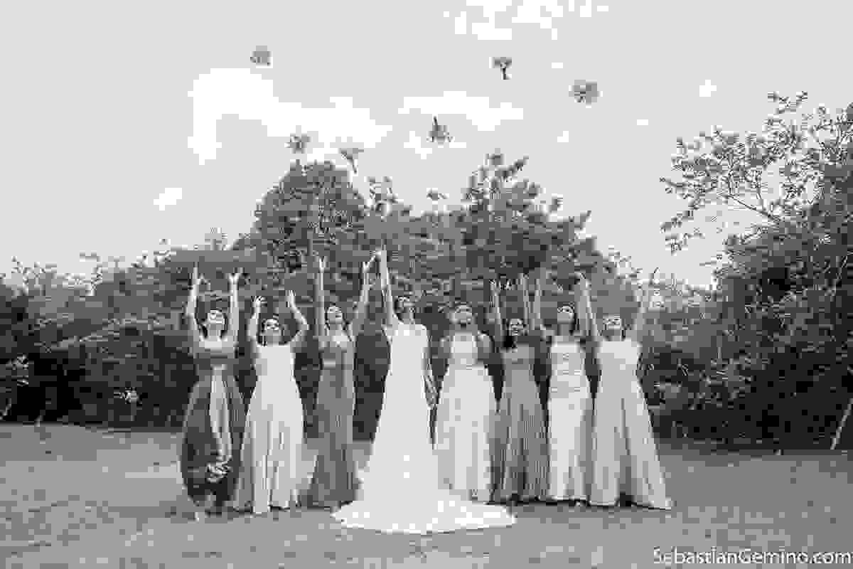 MADRINHAS CASAMENTO COM VESTIDO NUDE, CASAMENTO NO CAMPO, RJ