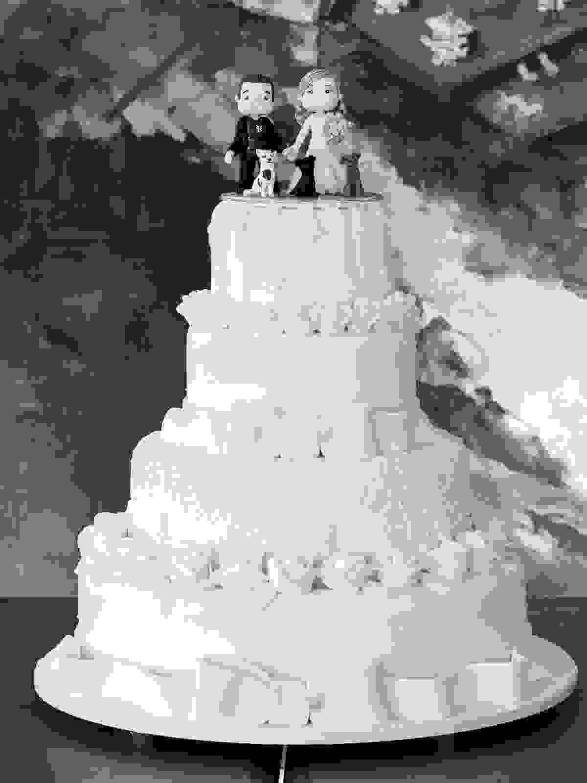bolo de casamento branco