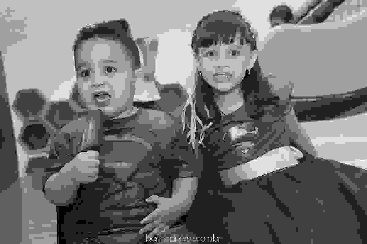 Aniversário tema Super Homem e Mulher Maravilha | Isadora e Lorenzo