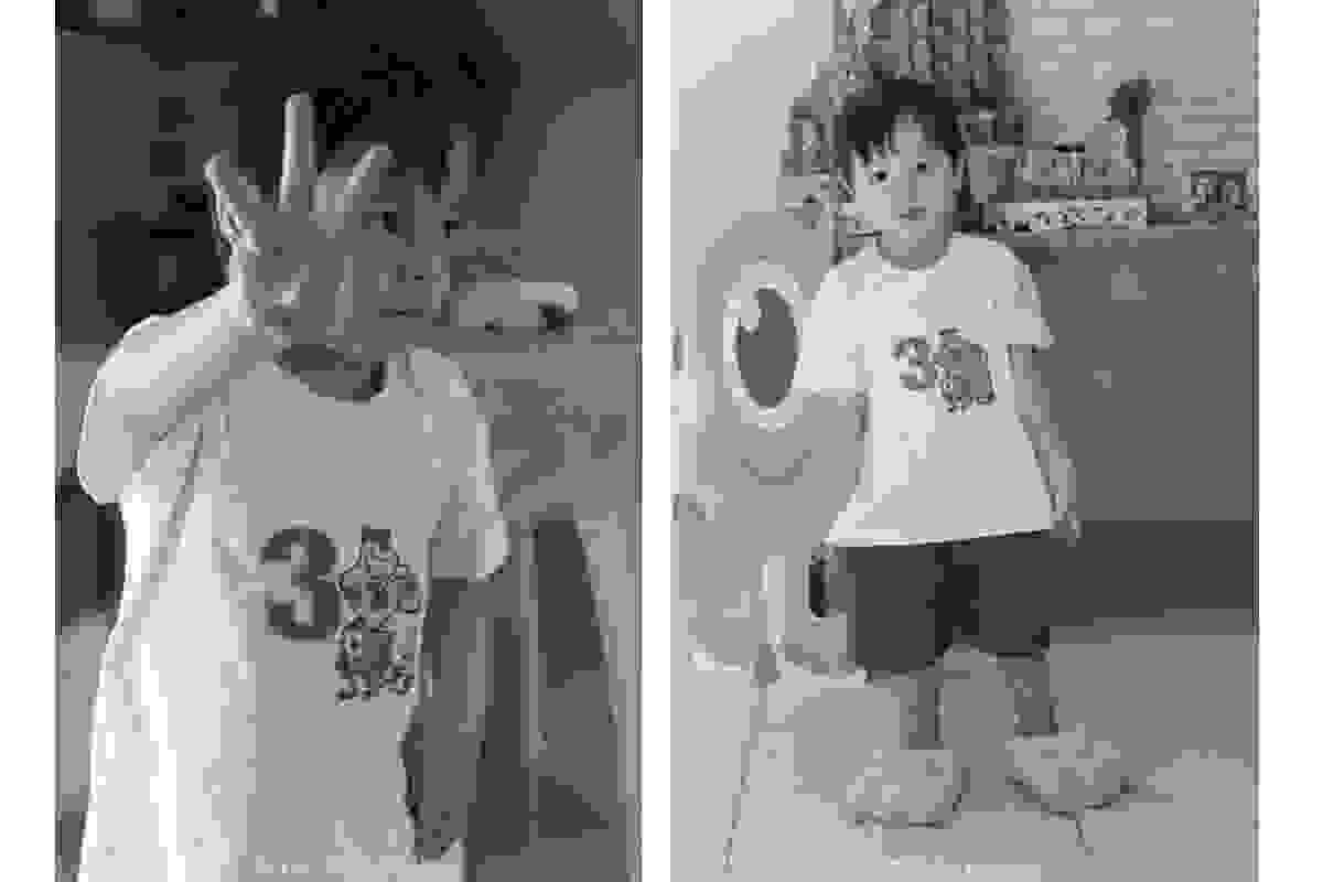 Tema Monstros S.A | Yuri Kenzo 3 anos fotografado por Banho de Arte