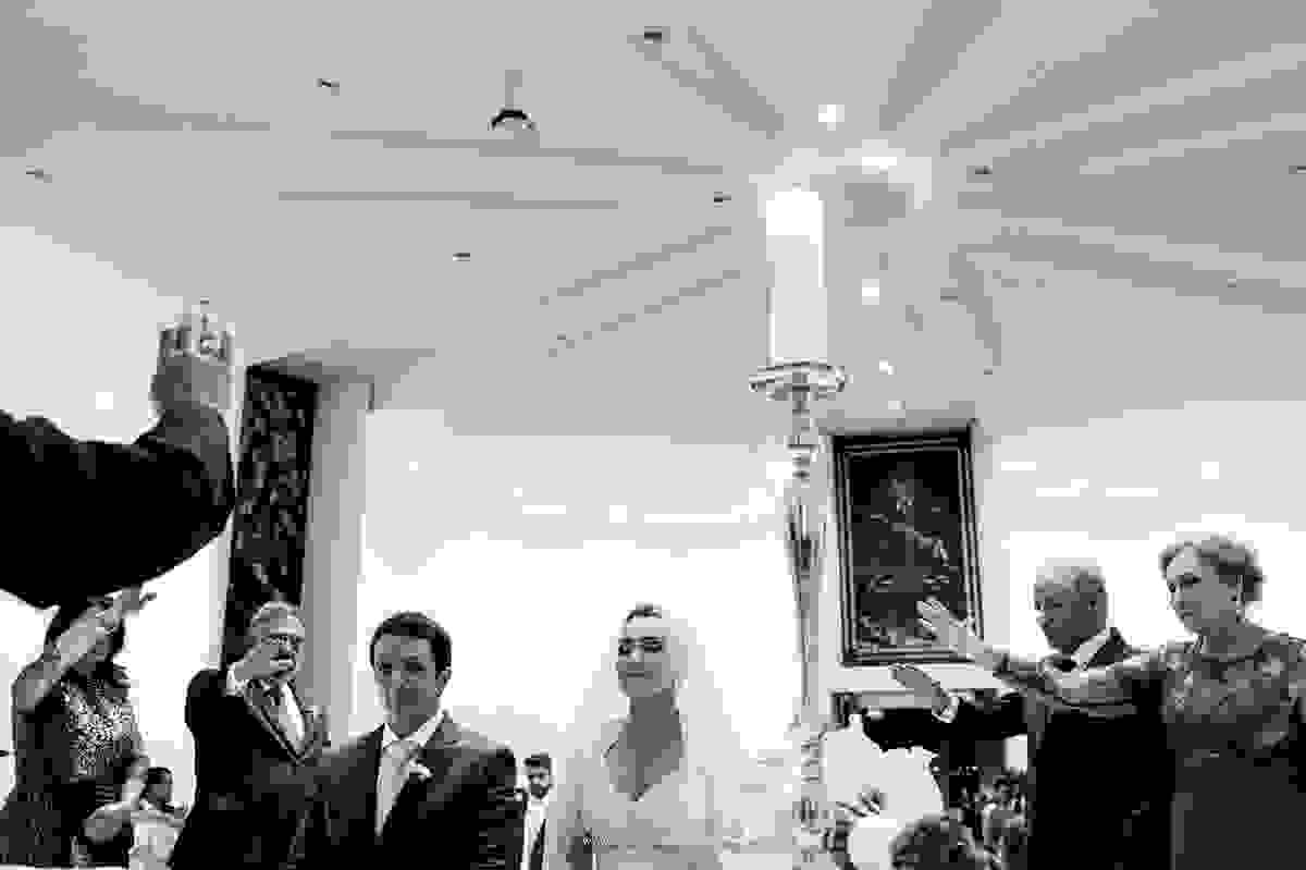 momento da benção dos padrinhos e pais