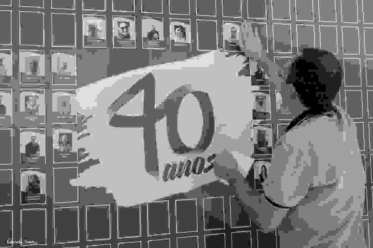 comemoração 40 anos grupo Pegoraro Deycon - adesivos dos funcionários