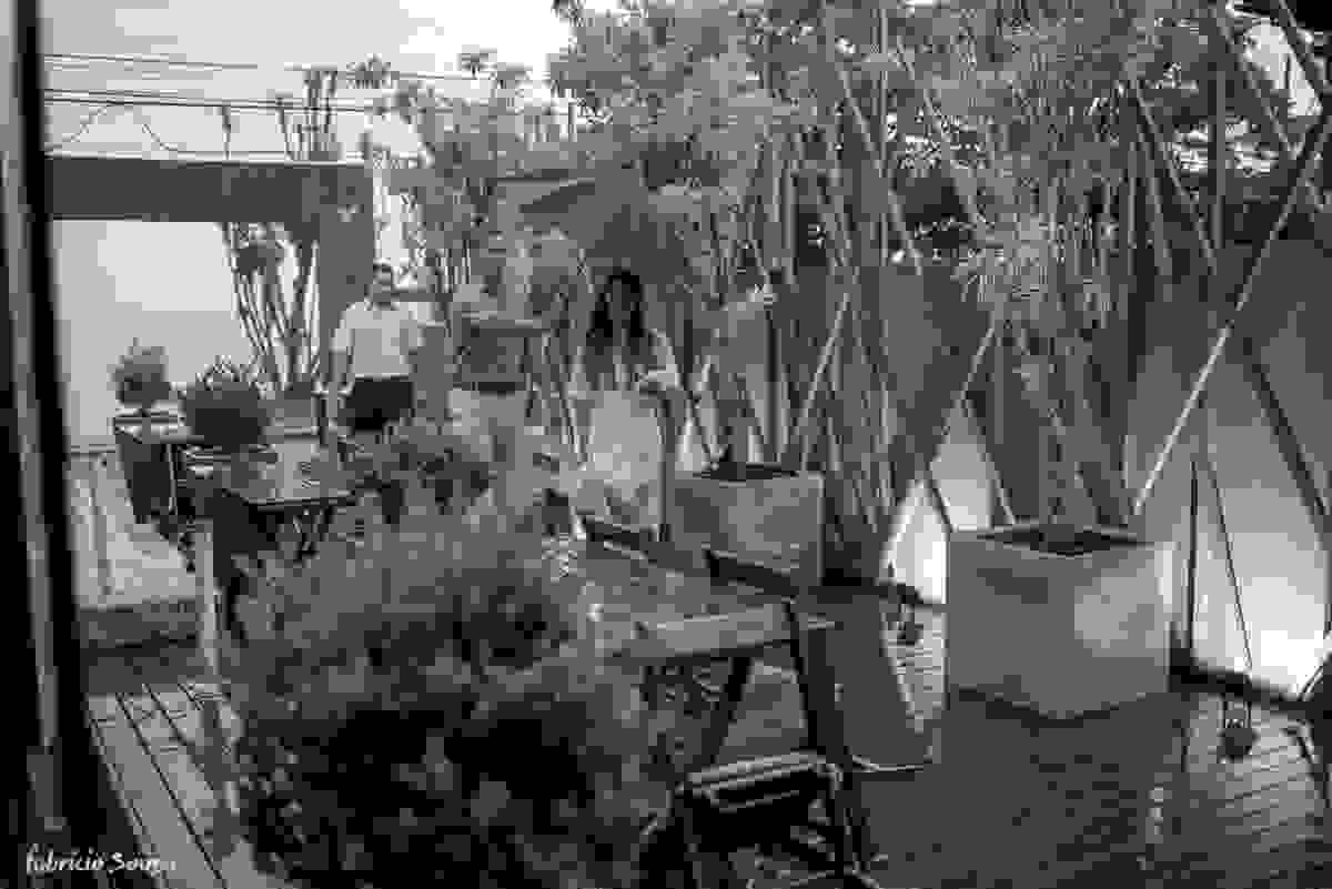chegada na festa com chuva