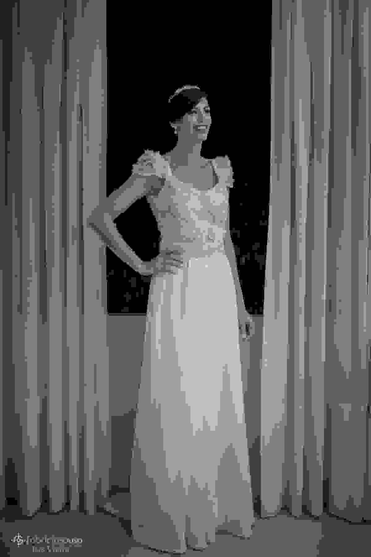 retrato da noiva no salão