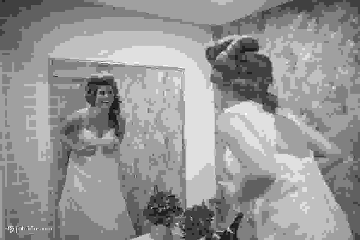 noiva Glaucia no seu making of