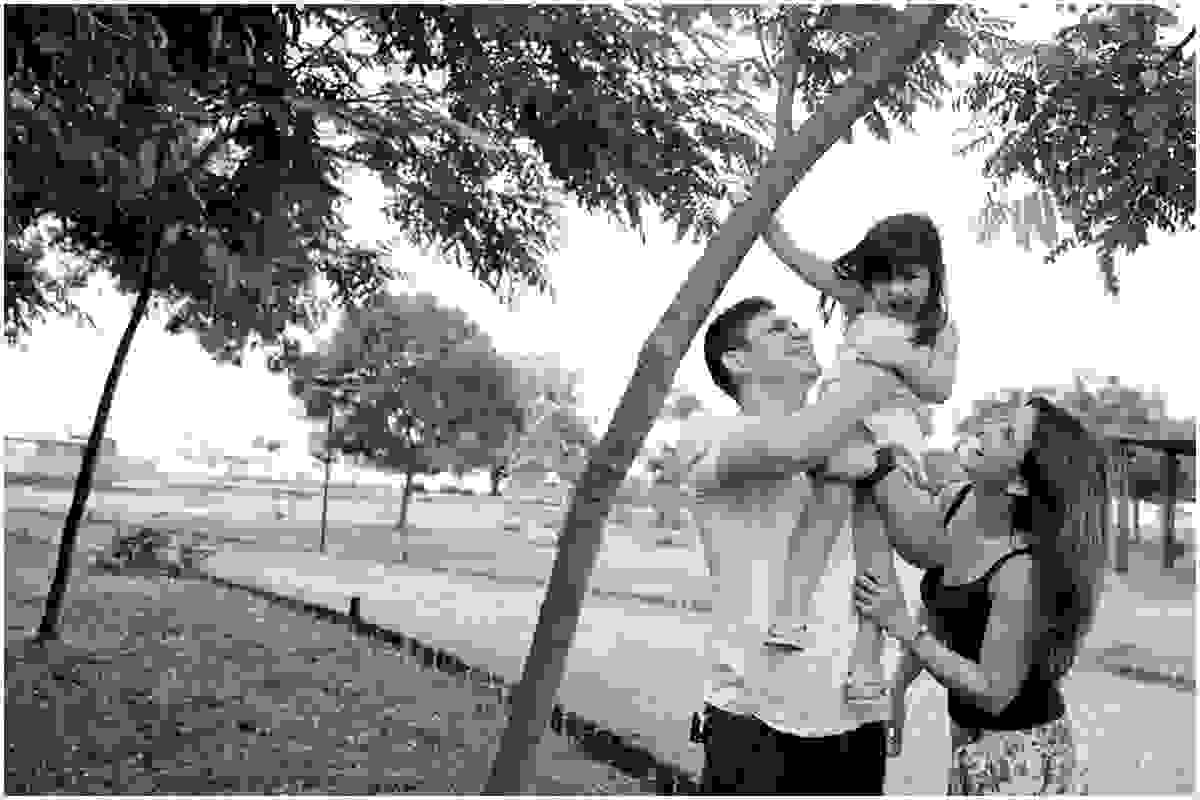 sessão fotográfica de família no parque