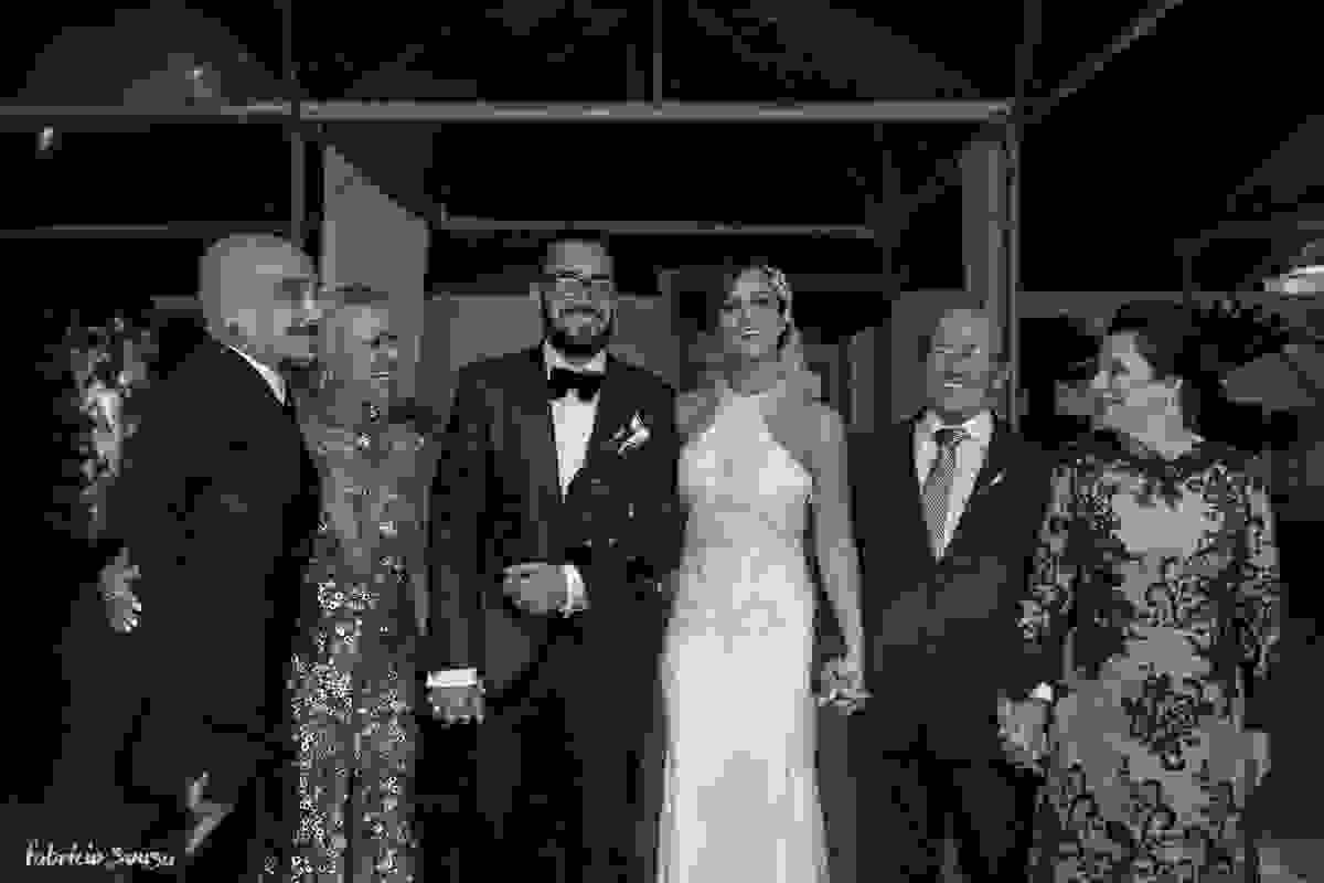 momento descontraído na hora dos retratos com os pais